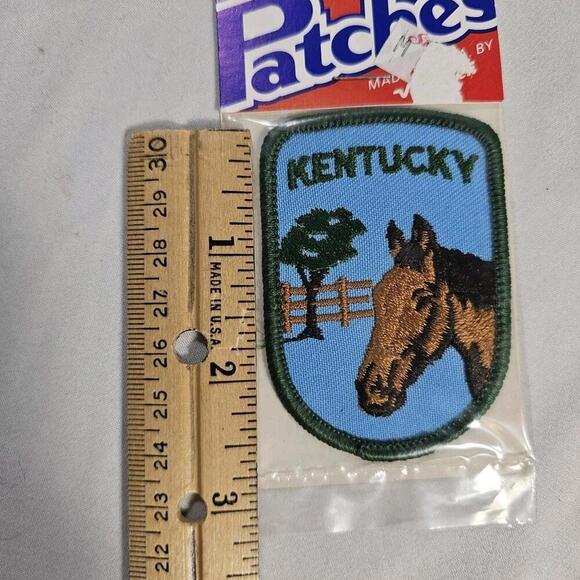Vtg Kentucky State Horse Iron-On Patch by Baxter Lane Vintage NOS - Picture 3 of 4